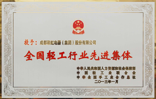 米兰（中国）集团被评为轻工行业先进集体