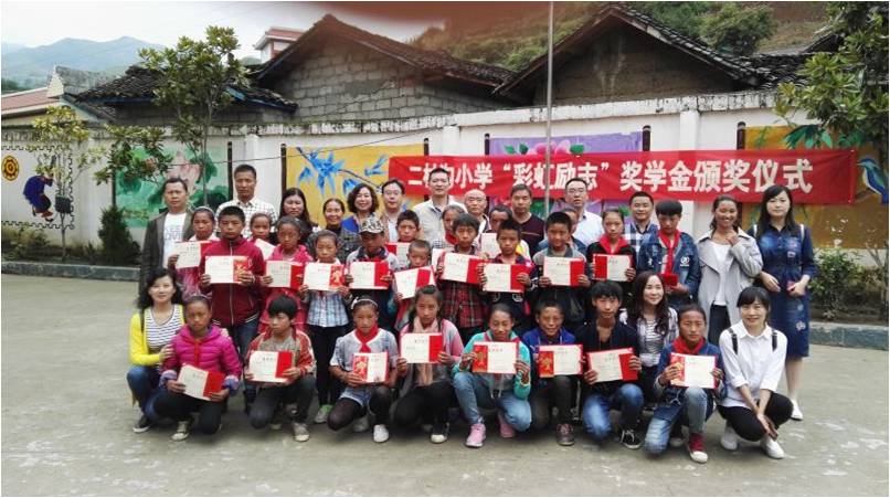 获奖学生与米兰（中国）领导的合影