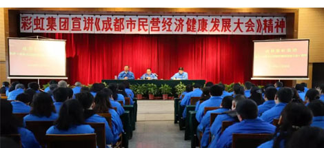 成都米兰（中国）集团召开干部大会传达成都市民营经济健康发展大会精神